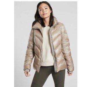 Athleta Lofty metallic Down Jacket New With Tags
